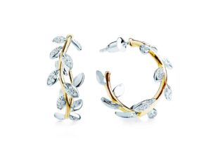 Flora Gold & Silver Leaf Hoop Örhängen