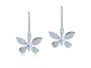 Flora Silver Moveable Butterfly Örhängen