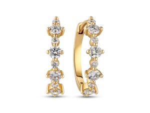 Örhängen Brina Creolo - 14k guld eller vitguld 0.85 ct TW G-H VS lab-grown diamanter