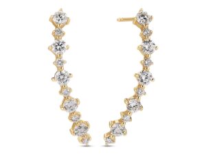 Örhängen Brina Lungo - 14k guld eller vitguld 1.03 ct TW G-H VS lab-grown diamanter