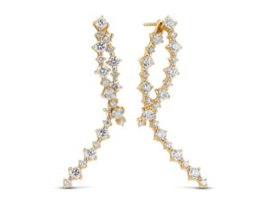 Örhängen Brina Lungo - 14k guld eller vitguld 2.47 ct TW G-H VS lab-grown diamanter