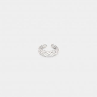 Tom Wood Ear Cuff Thick Zirconia silver One Size